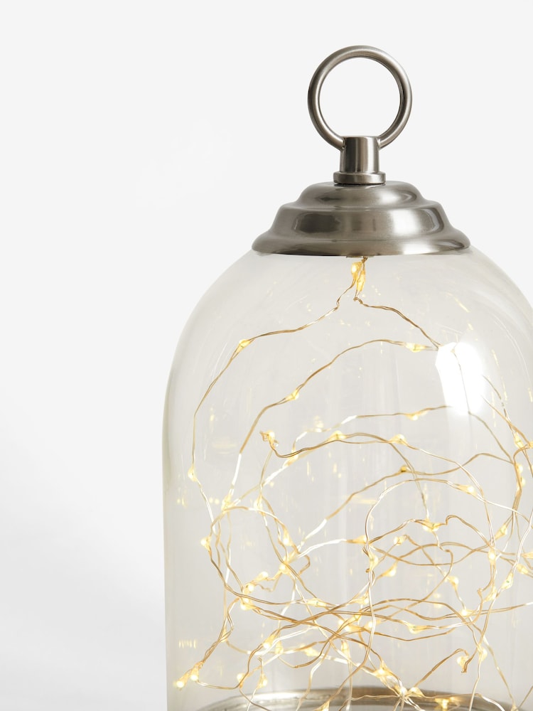 Brushed Chrome Battery Operated Cloche Feature Light - Image 7 of 7