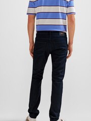 BOSS Dark Blue Delaware Slim Fit Stretch Jeans - Image 2 of 5