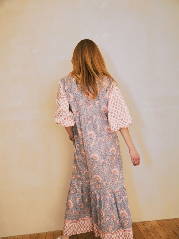 Ophelia and Indigo Pink/Blue Molly Long Sleeve Dress - Image 2 of 5