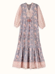 Ophelia and Indigo Pink/Blue Molly Long Sleeve Dress - Image 4 of 5