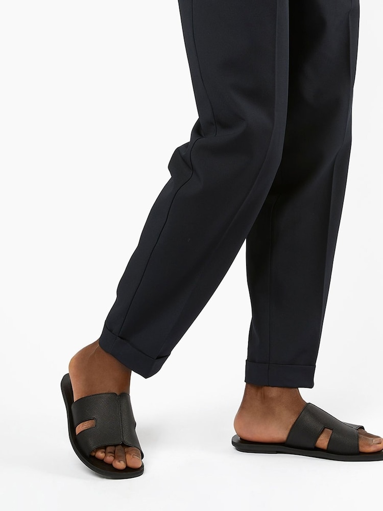 Dune London Black Incense Saffiano Emboss Sandals - Image 1 of 6 Dune London Black Incense Saffiano Emboss Sandals - Image 1 of 6