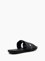 Dune London Black Incense Saffiano Emboss Sandals - Image 5 of 6
