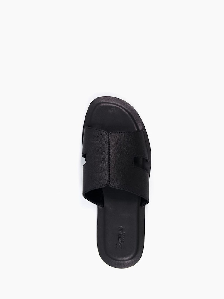 Dune London Black Incense Saffiano Emboss Sandals - Image 6 of 6 Dune London Black Incense Saffiano Emboss Sandals - Image 6 of 6