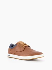 Dune London Brown Standard Fit Trip Textured Trainers - Image 4 of 6