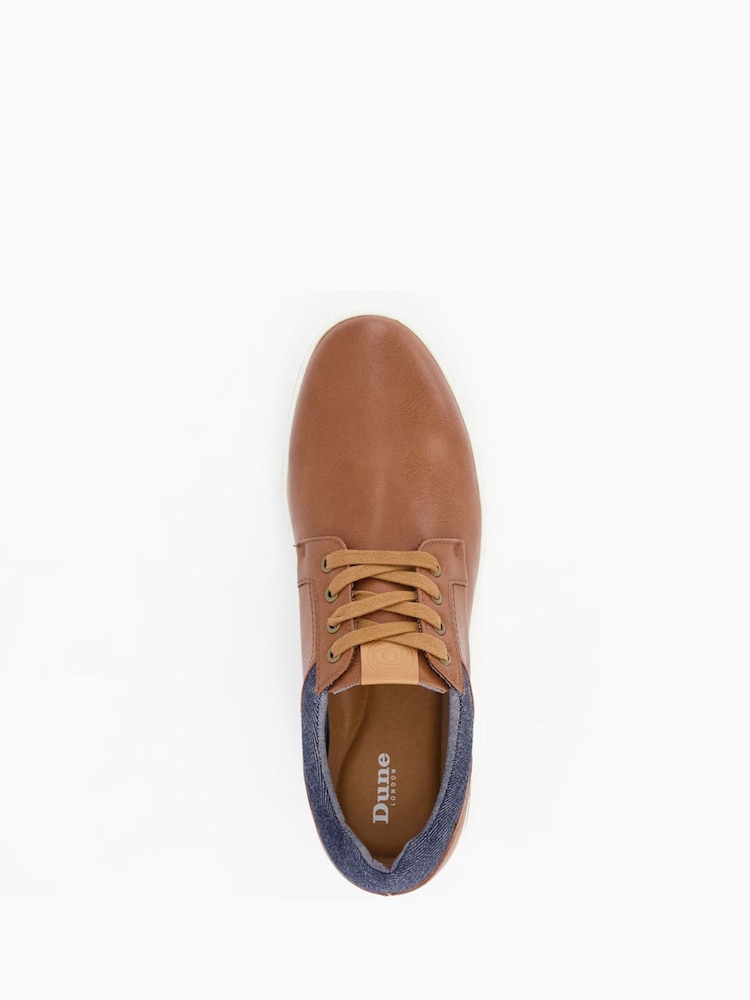 Dune London Brown Standard Fit Trip Textured Trainers - Image 6 of 6