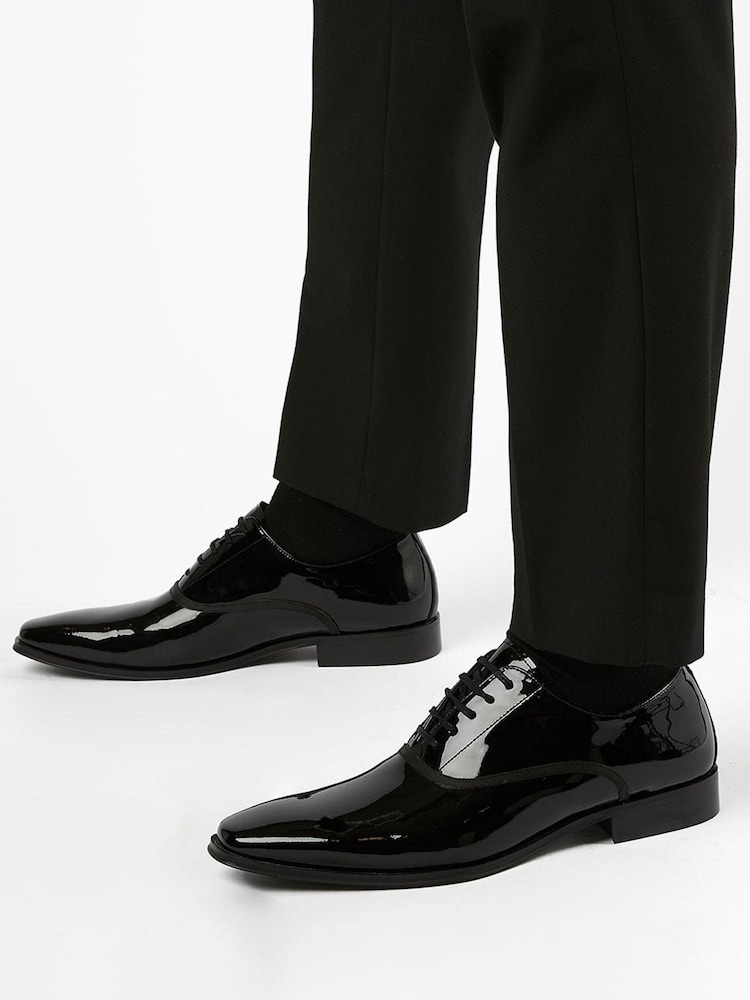 Dune London Black Swan Smart Patent Oxford Shoes - Image 1 of 7