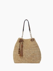Dune London Natural Destination Large Straw Shopper Bag - Image 1 of 5