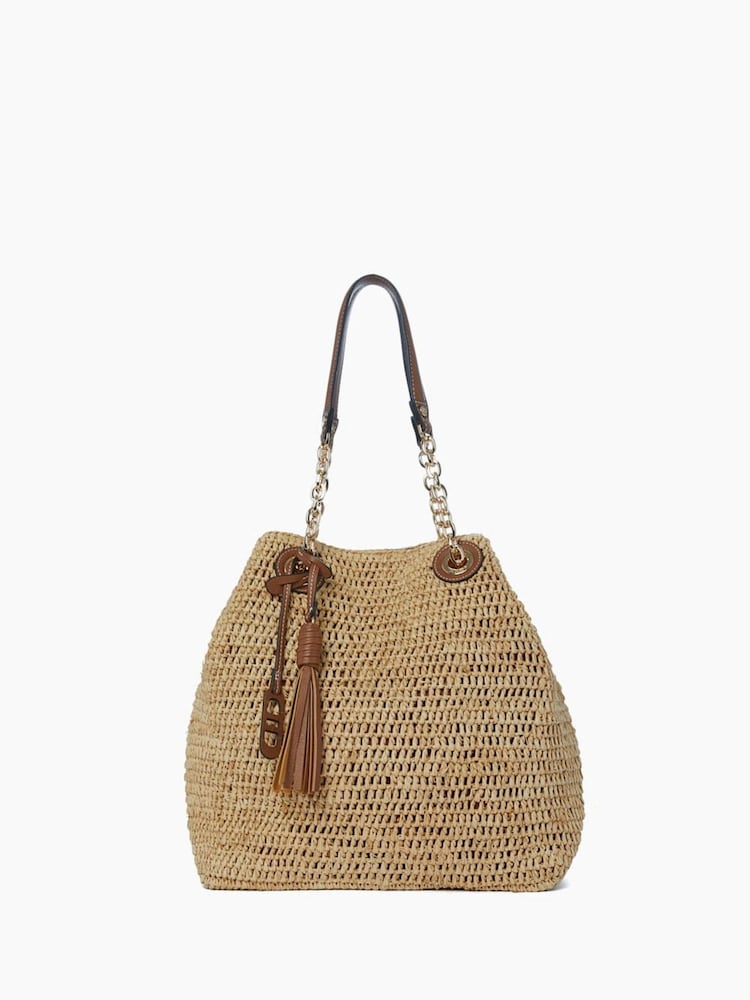 Dune London Natural Destination Large Straw Shopper Bag - Image 1 of 5