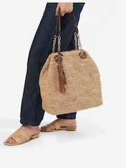 Dune London Natural Destination Large Straw Shopper Bag - Image 5 of 5