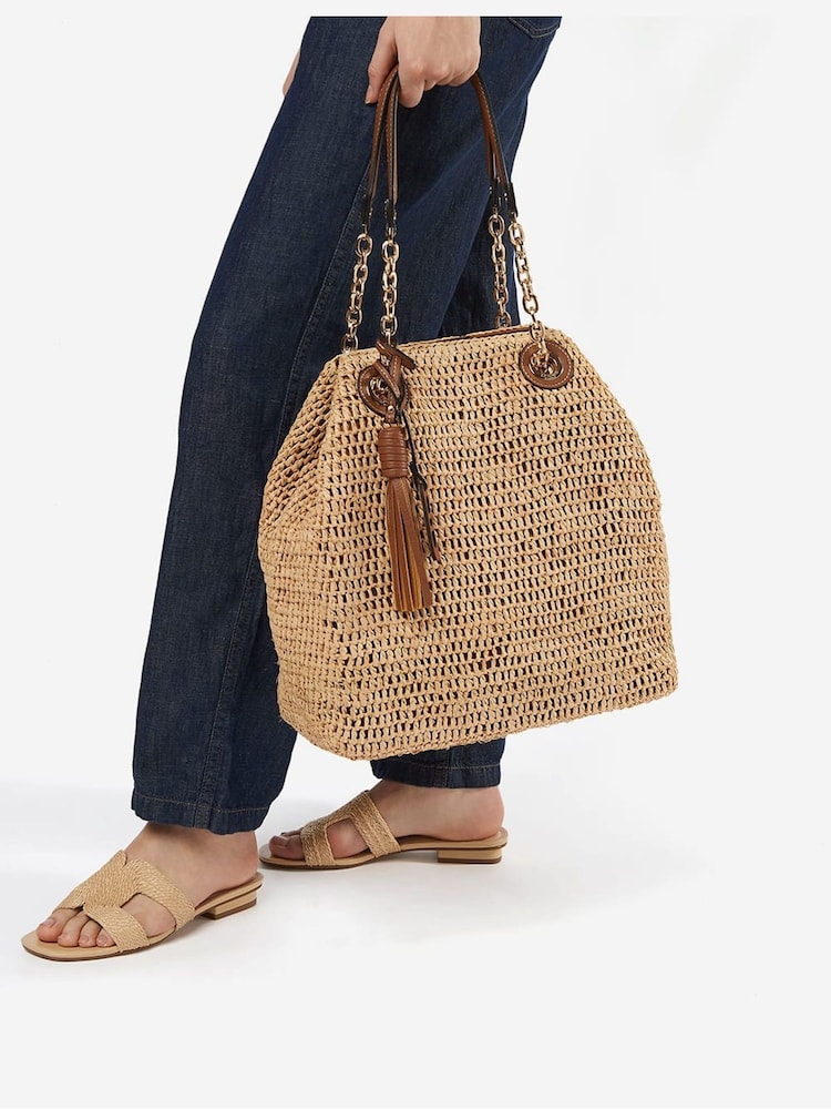 Dune London Natural Destination Large Straw Shopper Bag - Image 5 of 5