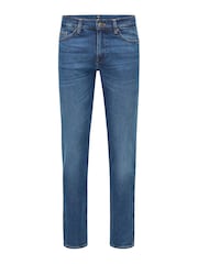 BOSS Mid Blue Delaware Slim Fit Stretch Jeans - Image 5 of 5