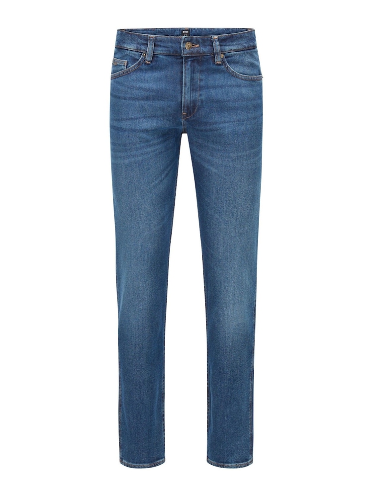 BOSS Mid Blue Delaware Slim Fit Stretch Jeans - Image 5 of 5