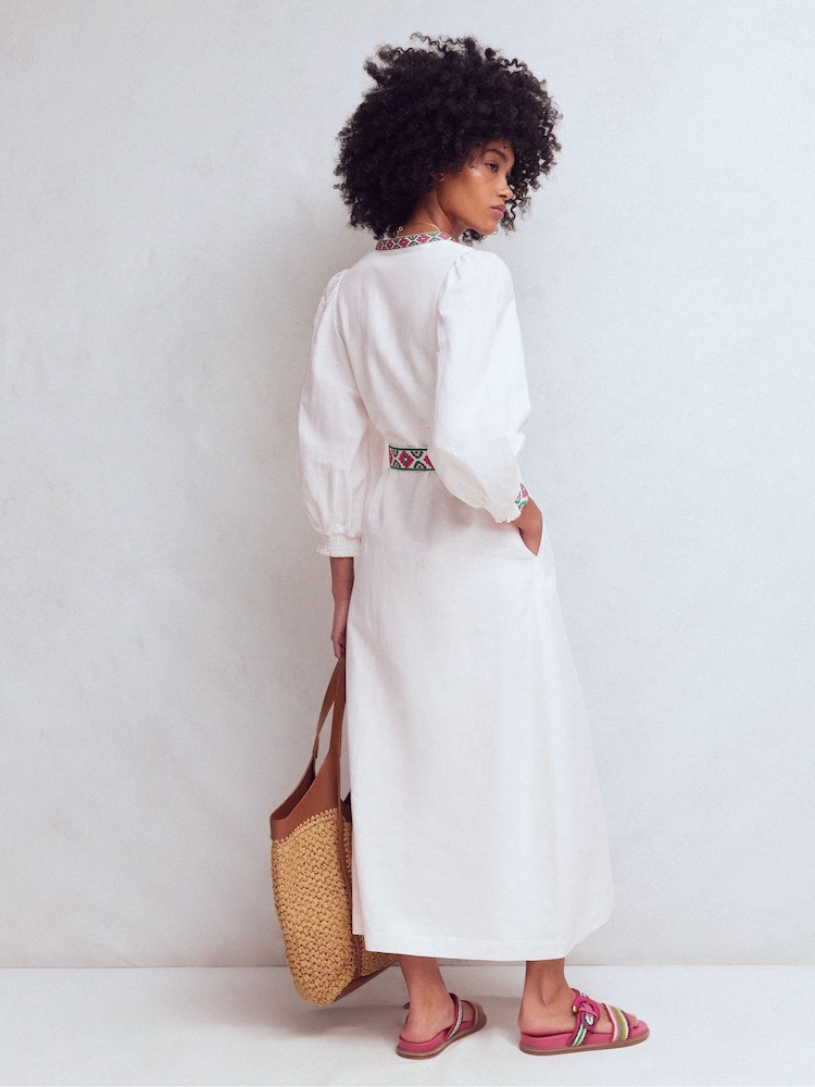 boden white linen dress BODEN Addilyn Linen Dress