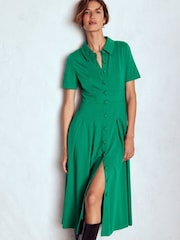 Boden Green Bridget Ponte Shirt Dress - Image 1 of 4