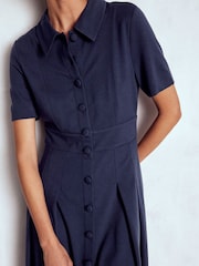 Boden Blue Bridget Ponte Shirt Dress - Image 2 of 5
