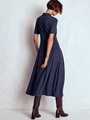 Boden Blue Bridget Ponte Shirt Dress - Image 3 of 5