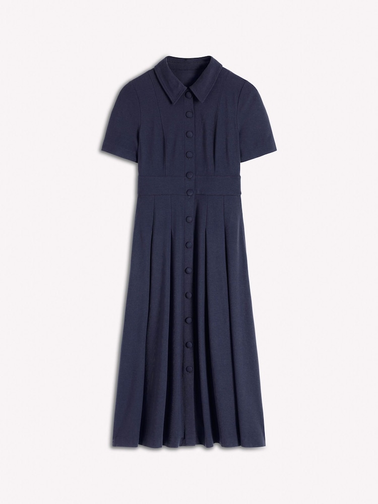 Boden Blue Bridget Ponte Shirt Dress - Image 5 of 5 Boden Blue Bridget Ponte Shirt Dress - Image 5 of 5