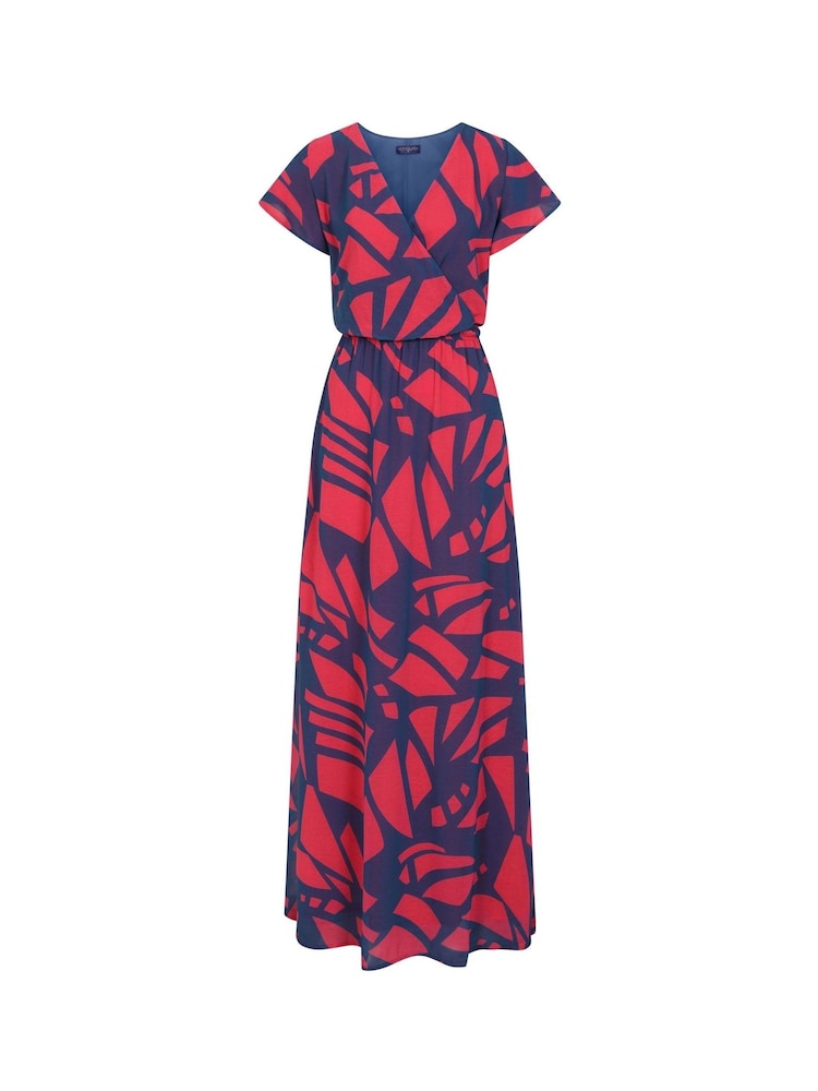 Vestido largo rosa de mujer con canesú cruzado en tejido de chifón de Hot Squash - Imagen 3 de 3 Vestido largo rosa de mujer con canesú cruzado en tejido de chifón de Hot Squash - Imagen 3 de 3