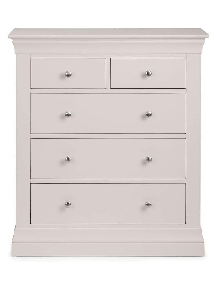 Julian Bowen Grey Clermont 5 Drawer Chest - Image 2 of 8