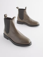 Khaki Green Extra Wide Fit Forever Comfort® Leather Chelsea Boots - Image 1 of 5