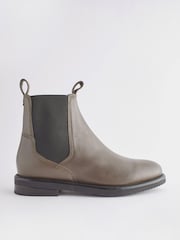 Khaki Green Extra Wide Fit Forever Comfort® Leather Chelsea Boots - Image 2 of 5