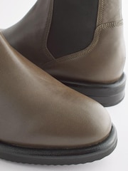 Khaki Green Extra Wide Fit Forever Comfort® Leather Chelsea Boots - Image 4 of 5