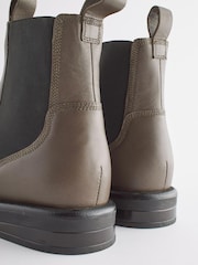 Khaki Green Extra Wide Fit Forever Comfort® Leather Chelsea Boots - Image 5 of 5