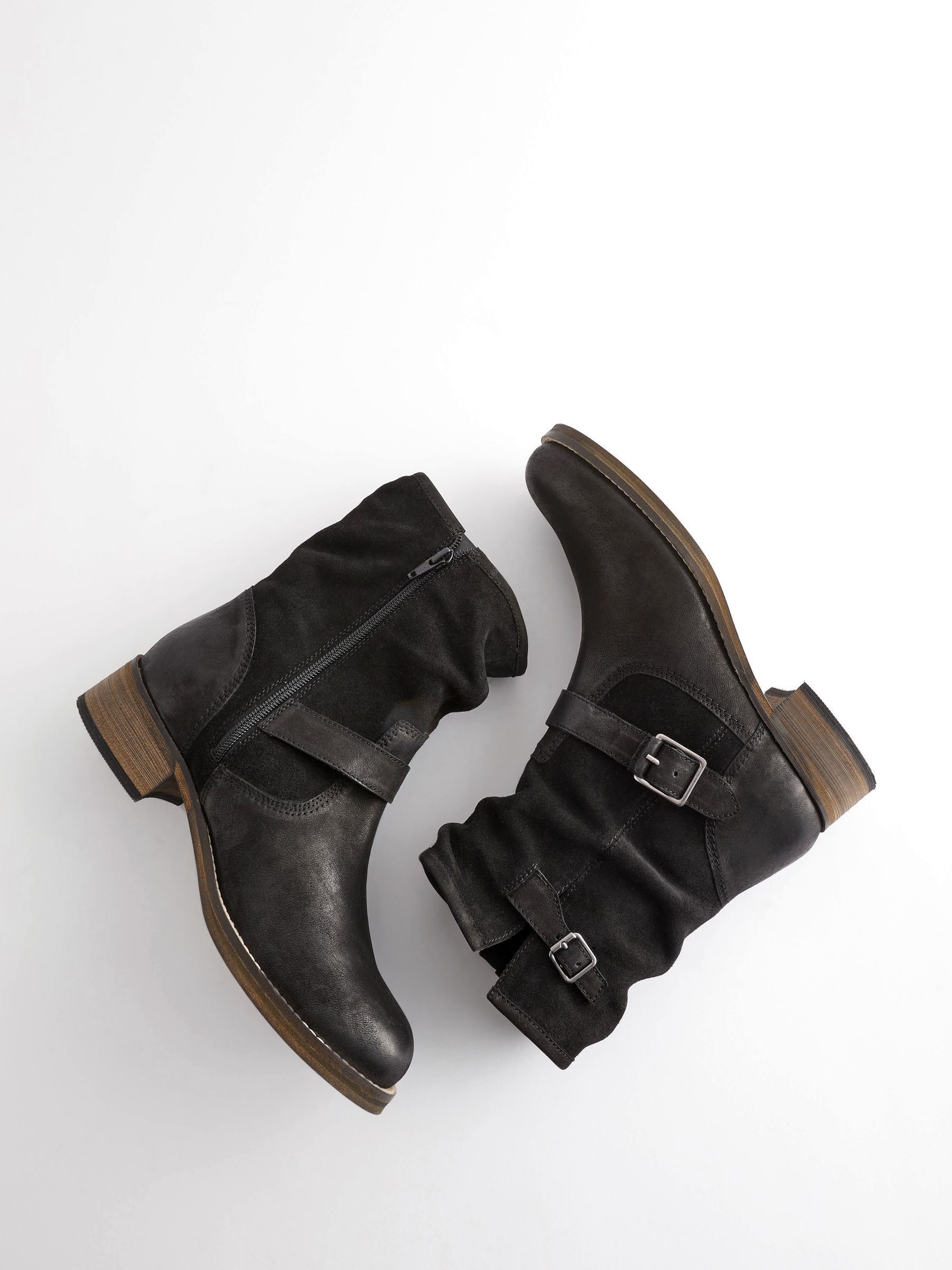 Leather slouch ankle boots uk 2025