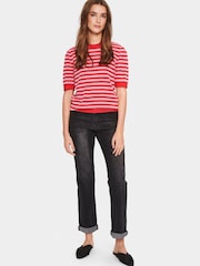 Saint Tropez Red Tau Shimmer Blouse - Image 1 of 6