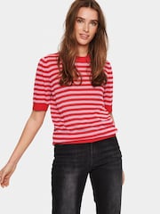 Saint Tropez Red Tau Shimmer Blouse - Image 3 of 6