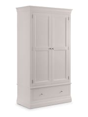 Julian Bowen Grey Clermont Double 1 Drawer Wardrobe - Image 2 of 4