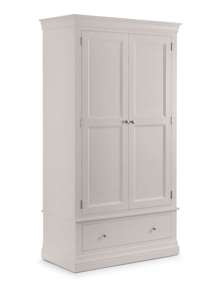 Julian Bowen Grey Clermont Double 1 Drawer Wardrobe - Image 2 of 4