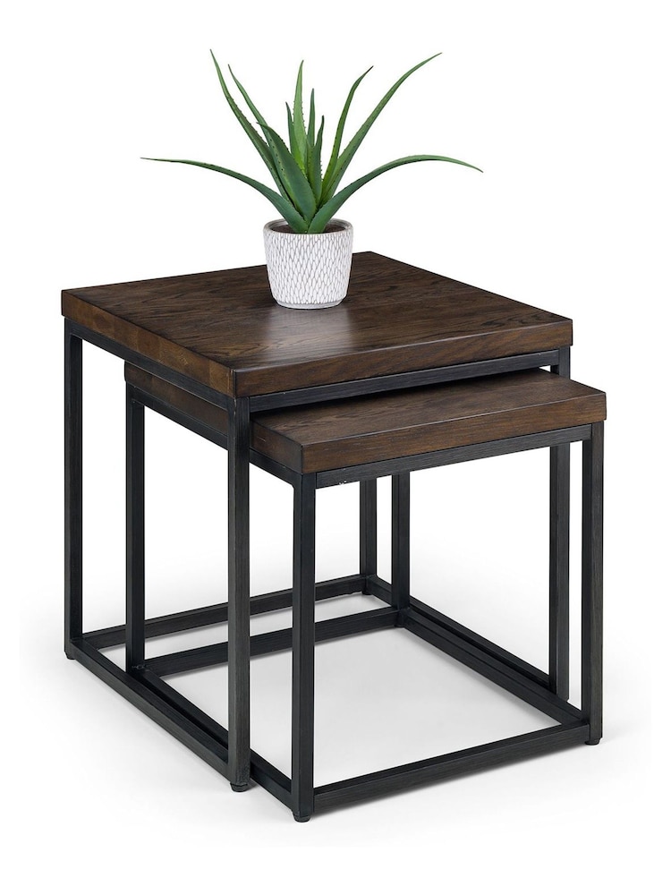 Julian Bowen Brown Brooklyn Nesting Lamp Tables - Image 1 of 4