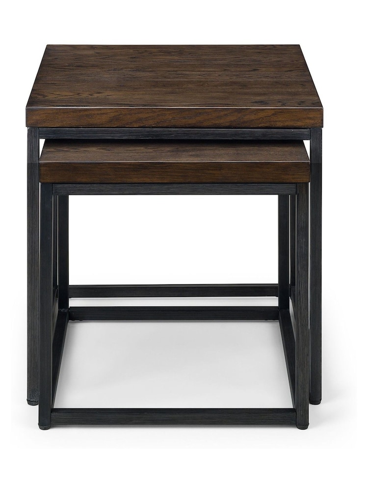 Julian Bowen Brown Brooklyn Nesting Lamp Tables - Image 2 of 4