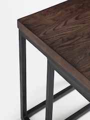 Julian Bowen Brown Brooklyn Nesting Lamp Tables - Image 3 of 4