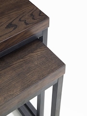 Julian Bowen Brown Brooklyn Nesting Lamp Tables - Image 4 of 4