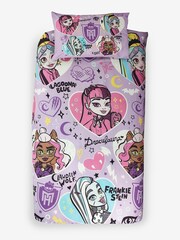 Monster High Purple Reversible 100% Cotton Duvet Cover and Pillowcase Set - Image 4 of 9