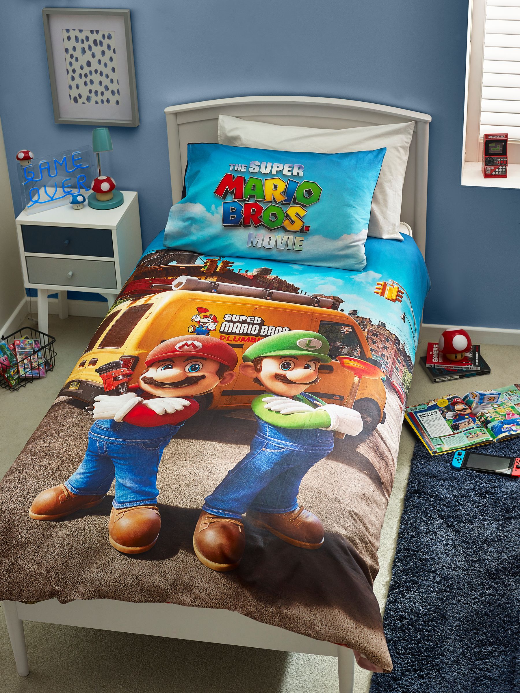 Super mario crib bedding set clearance