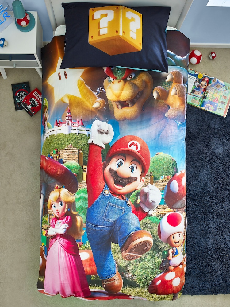 Super Mario eenpersoons dekbedovertrek en kussensloopset van 100% katoen - Image 4 of 8