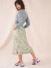 White Stuff Green Effie Linen Skirt - Image 2 of 6
