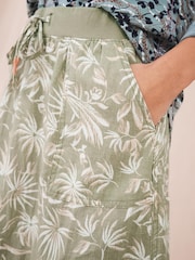White Stuff Green Effie Linen Skirt - Image 3 of 6