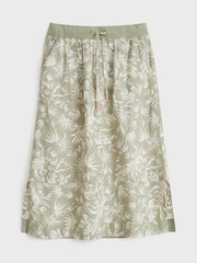 White Stuff Green Effie Linen Skirt - Image 4 of 6