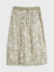 White Stuff Green Effie Linen Skirt - Image 5 of 6