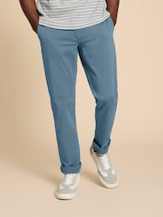 White Stuff Light Blue Sutton Organic Chino Trousers - Image 1 of 7