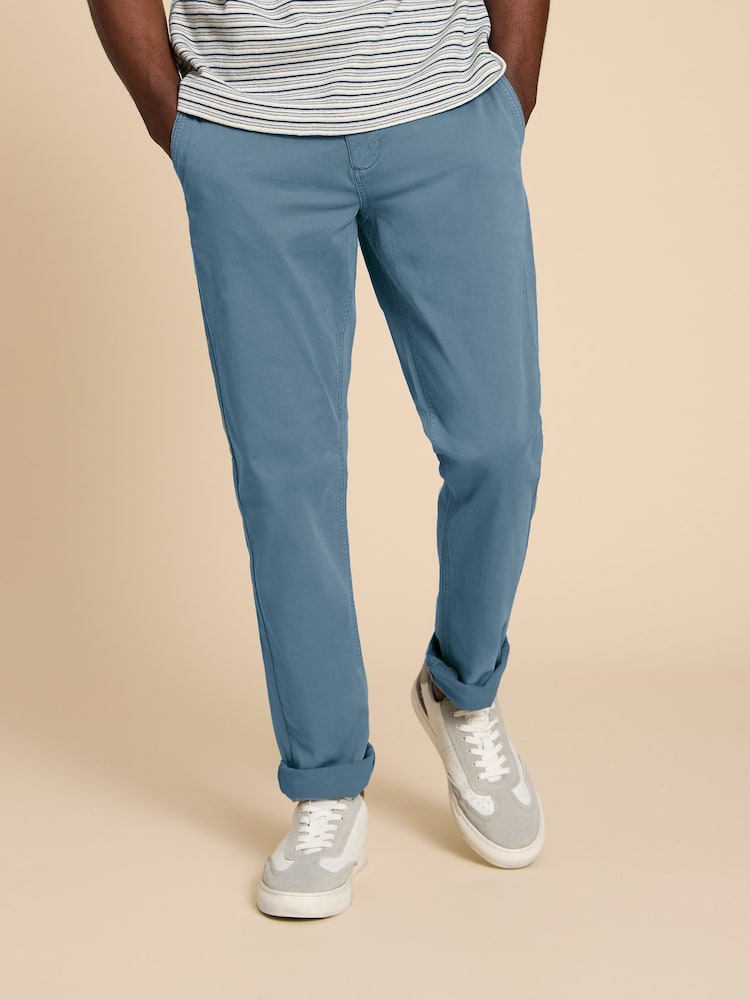 White Stuff Light Blue Sutton Organic Chino Trousers - Image 1 of 7