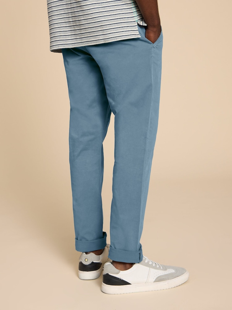 White Stuff Light Blue Sutton Organic Chino Trousers - Image 2 of 7