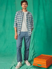 White Stuff Light Blue Sutton Organic Chino Trousers - Image 3 of 7