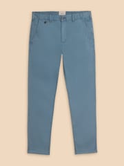 White Stuff Light Blue Sutton Organic Chino Trousers - Image 5 of 7