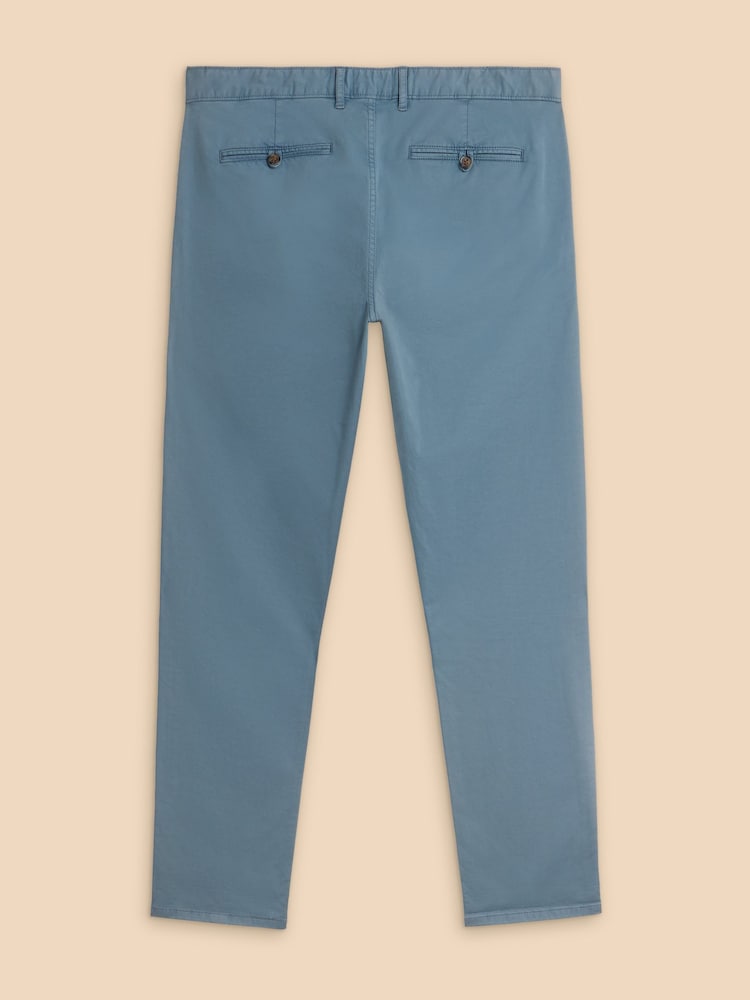 White Stuff Light Blue Sutton Organic Chino Trousers - Image 6 of 7