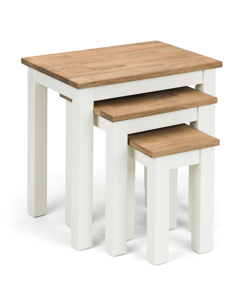 Julian Bowen Ivory Coxmoor Nest of 3 Tables - Image 2 of 4